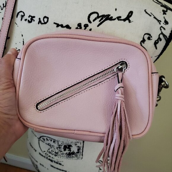 Sanctuary Pink Pebbled Leather Crossbody Bag - Picture 2 of 7